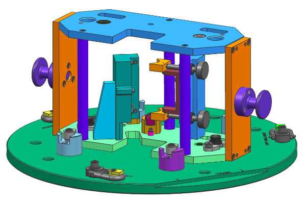 rendering of a machined assembly